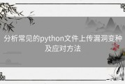 分析常见的python文件上传漏洞变种及应对方法