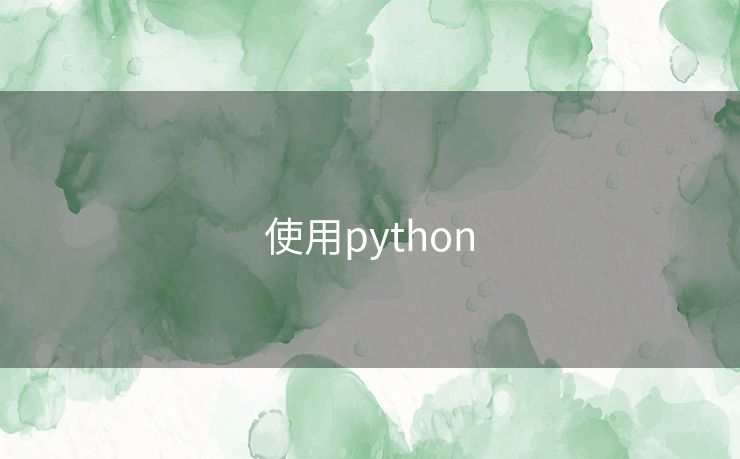 使用python 使用python