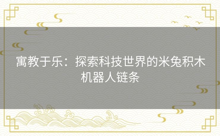 寓教于乐：探索科技世界的米兔积木机器人链条