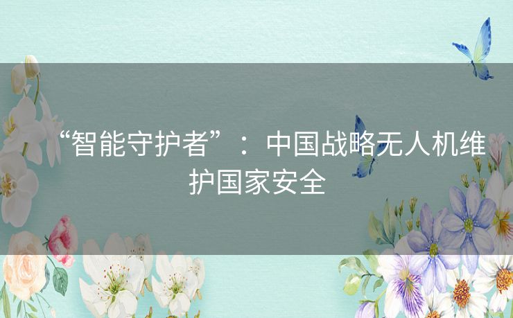 “智能守护者”:中国战略无人机维护国家安全 “智能守护者”:中国战略无人机维护国家安全