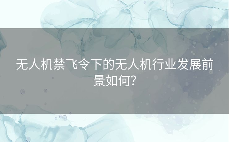 无人机禁飞令下的无人机行业发展前景如何？