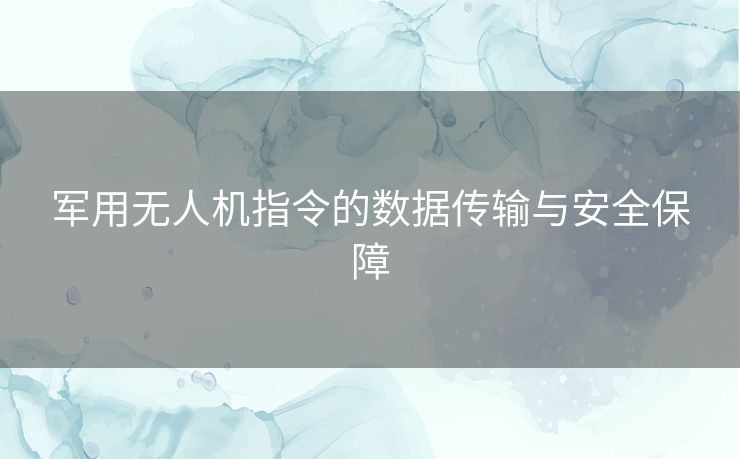 军用无人机指令的数据传输与安全保障