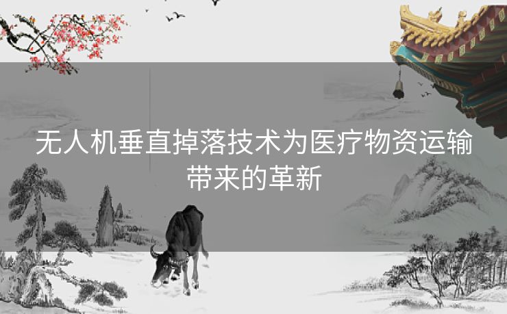 无人机垂直掉落技术为医疗物资运输带来的革新