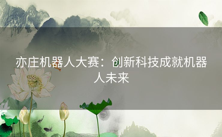 亦庄机器人大赛：创新科技成就机器人未来