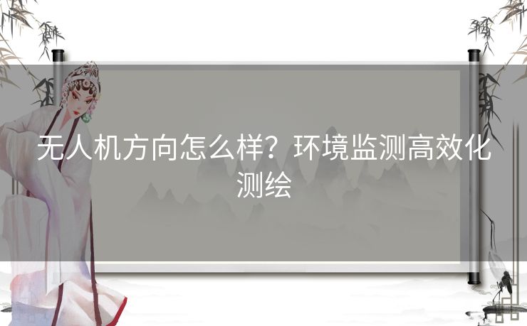 无人机方向怎么样？环境监测高效化测绘