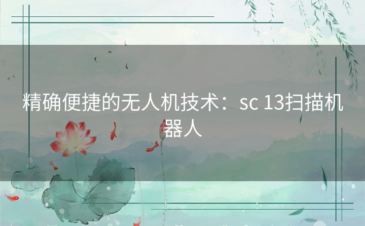 精确便捷的无人机技术:sc 13扫描机器人 精确便捷的无人机技术:sc 13扫描机器人