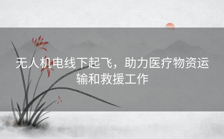 无人机电线下起飞,助力医疗物资运输和救援工作 无人机电线下起飞,助力医疗物资运输和救援工作