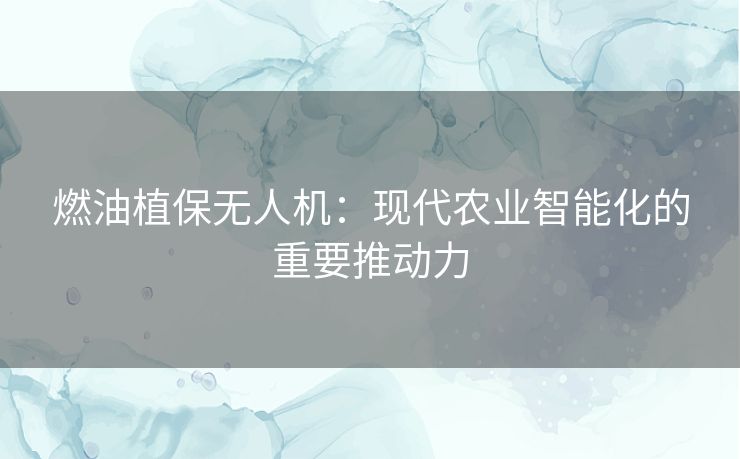燃油植保无人机:现代农业智能化的重要推动力 燃油植保无人机:现代农业智能化的重要推动力