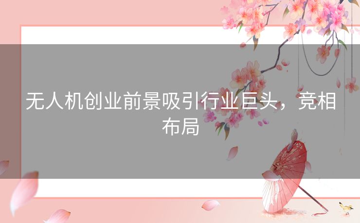 无人机创业前景吸引行业巨头,竞相布局 无人机创业前景吸引行业巨头,竞相布局