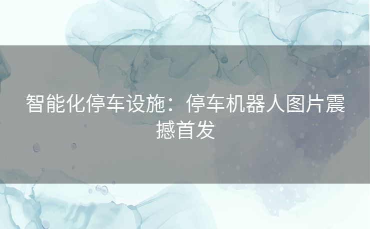 智能化停车设施:停车机器人图片震撼首发 智能化停车设施:停车机器人图片震撼首发