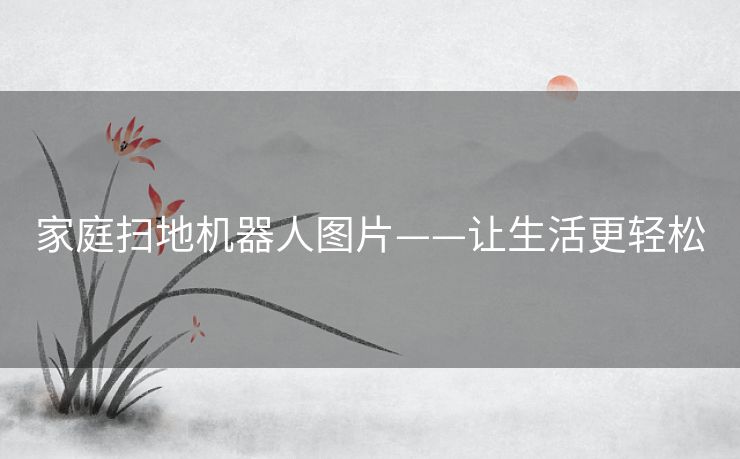 家庭扫地机器人图片——让生活更轻松 家庭扫地机器人图片——让生活更轻松