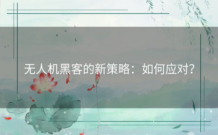 无人机黑客的新策略:如何应对? 无人机黑客的新策略:如何应对?