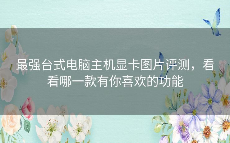最强台式电脑主机显卡图片评测,看看哪一款有你喜欢的功能 最强台式电脑主机显卡图片评测,看看哪一款有你喜欢的功能