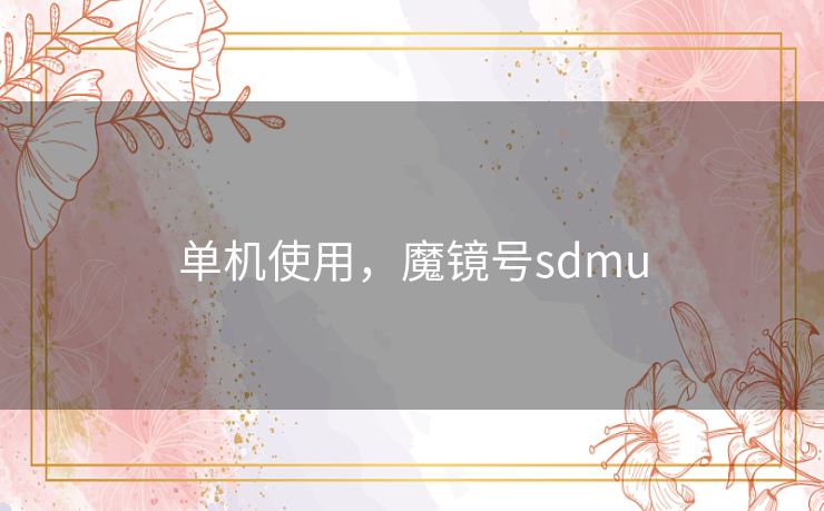 单机使用，魔镜号sdmu