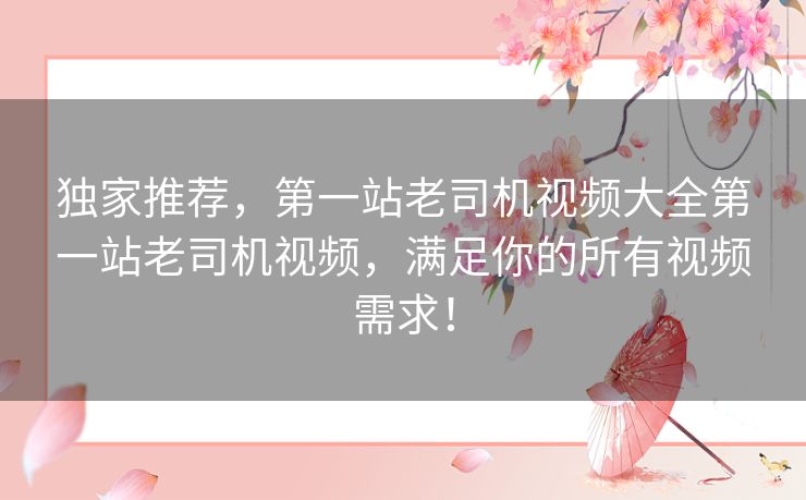 独家推荐，第一站老司机视频大全第一站老司机视频，满足你的所有视频需求！