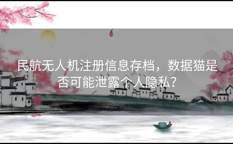 民航无人机注册信息存档，数据猫是否可能泄露个人隐私？