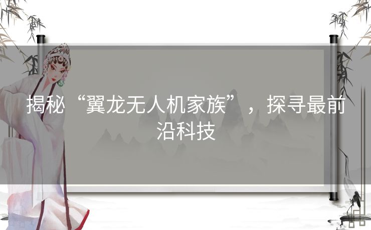 揭秘“翼龙无人机家族”,探寻最前沿科技 揭秘“翼龙无人机家族”,探寻最前沿科技