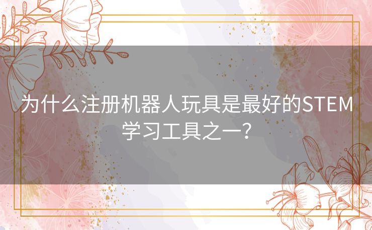 为什么注册机器人玩具是最好的STEM学习工具之一? 为什么注册机器人玩具是最好的STEM学习工具之一?