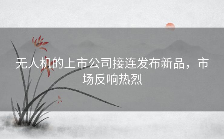 无人机的上市公司接连发布新品,市场反响热烈 无人机的上市公司接连发布新品,市场反响热烈