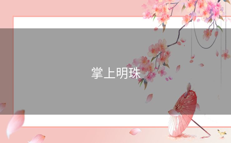 掌上明珠 掌上明珠