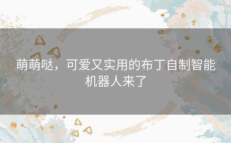 萌萌哒,可爱又实用的布丁自制智能机器人来了 萌萌哒,可爱又实用的布丁自制智能机器人来了