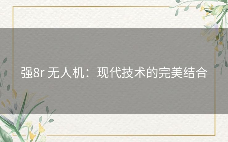 强8r 无人机:现代技术的完美结合 强8r 无人机:现代技术的完美结合