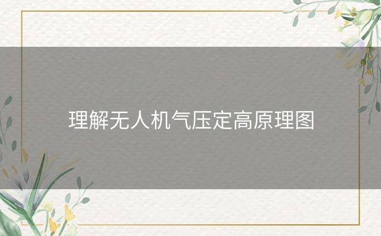理解无人机气压定高原理图 理解无人机气压定高原理图