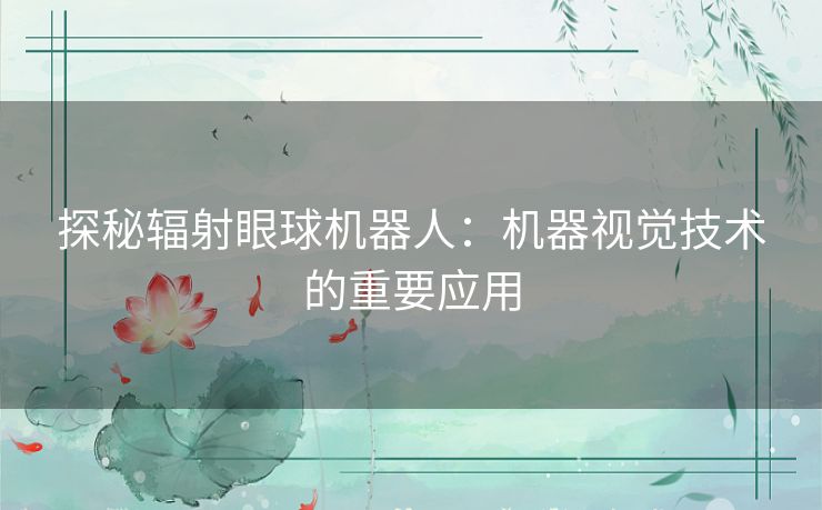 探秘辐射眼球机器人：机器视觉技术的重要应用