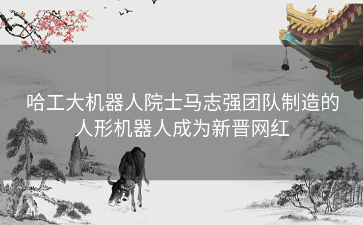 哈工大机器人院士马志强团队制造的人形机器人成为新晋网红